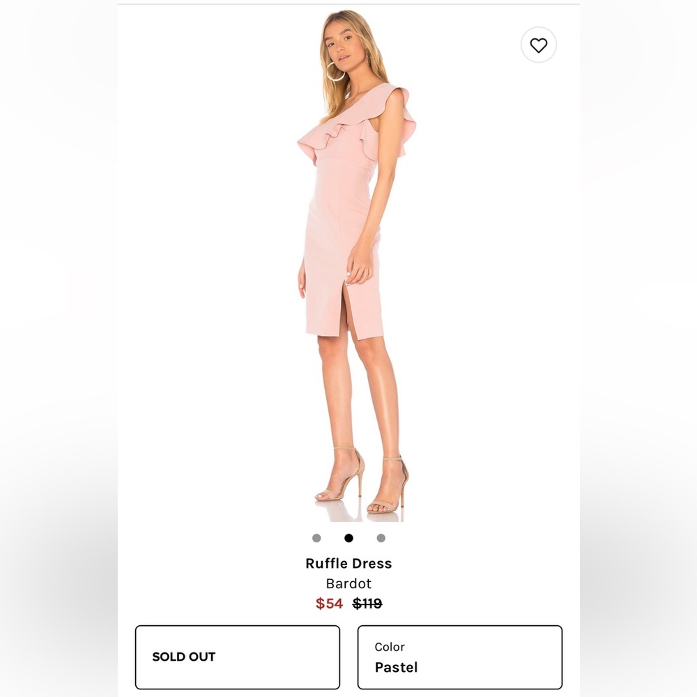 Revolve Bardot Ruffle Dress - Picture 2 of 7